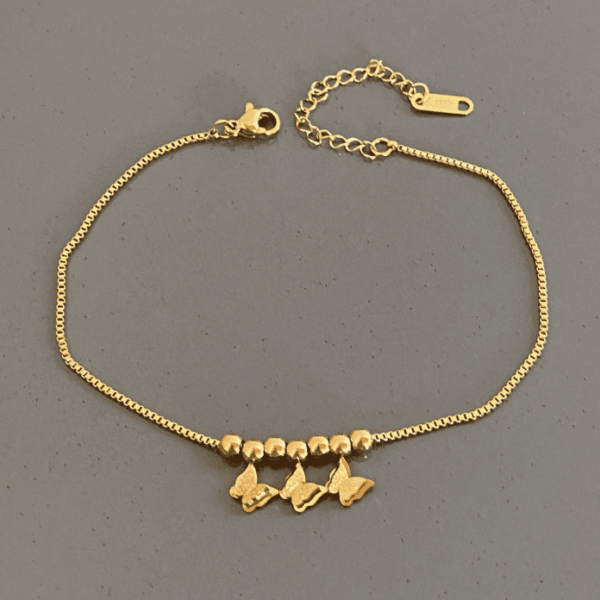 Çelik 3 Kelebekli Halhal