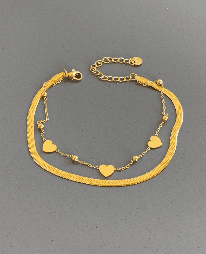 CHAITALYANVE3KALPLIG.png Çelik İtalyan Ve 3 Kalp Halhal - Görsel 1