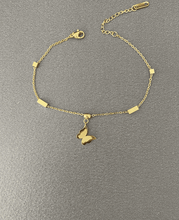 CHAKELEBEKTEKSIMLIG.png Çelik Kelebek Simli Halhal - Görsel 1