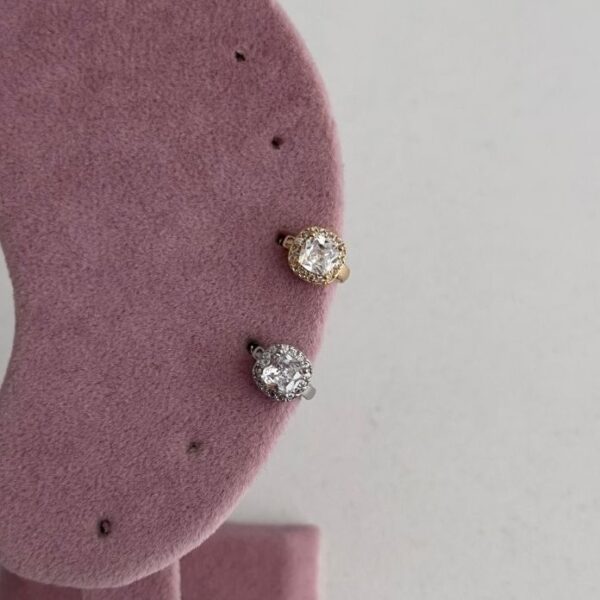 Çelik Baget Taş Helix Piercing