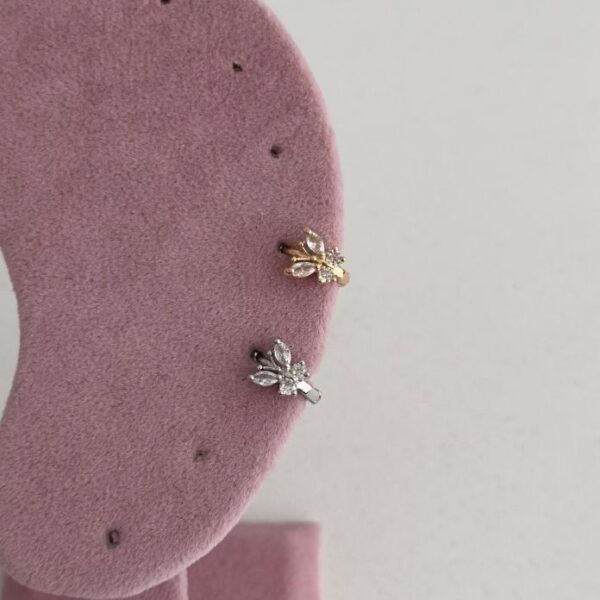 Çelik Kelebek Helix Piercing