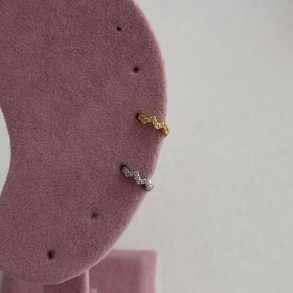 Çelik Zigzag Helix Piercing