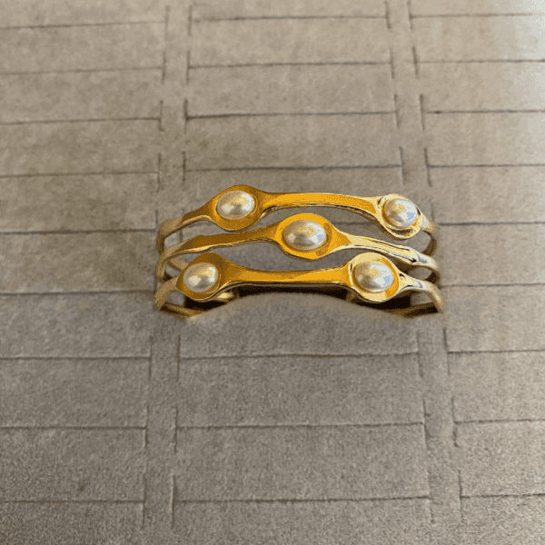 Çelik Beyaz İncili Kelepçe