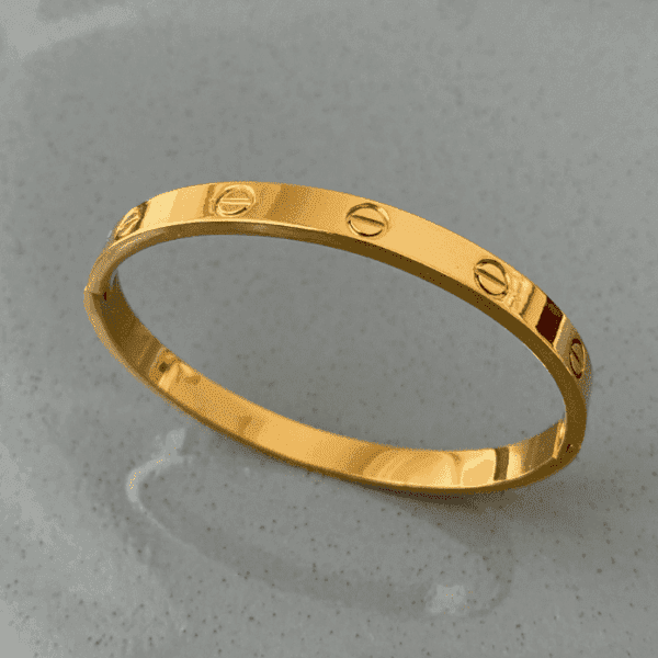 Çelik Crt Gold Taşsız 60mm Orta Boy Kelepçe