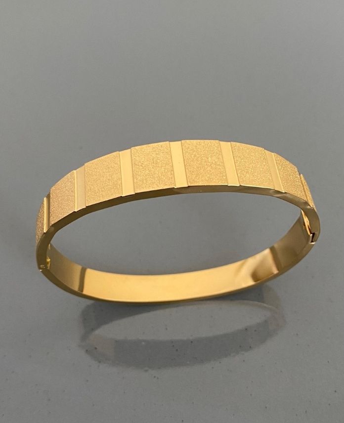 CKEELIPSDUZSIMLICIZGILI1G-1.jpg Çelik Elips Düz Simli Çizgili Kelepçe - Görsel 1