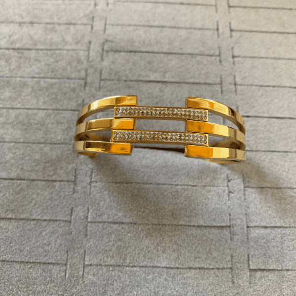 Çelik İkili İçten Kaburga Taşlı Kelepçe