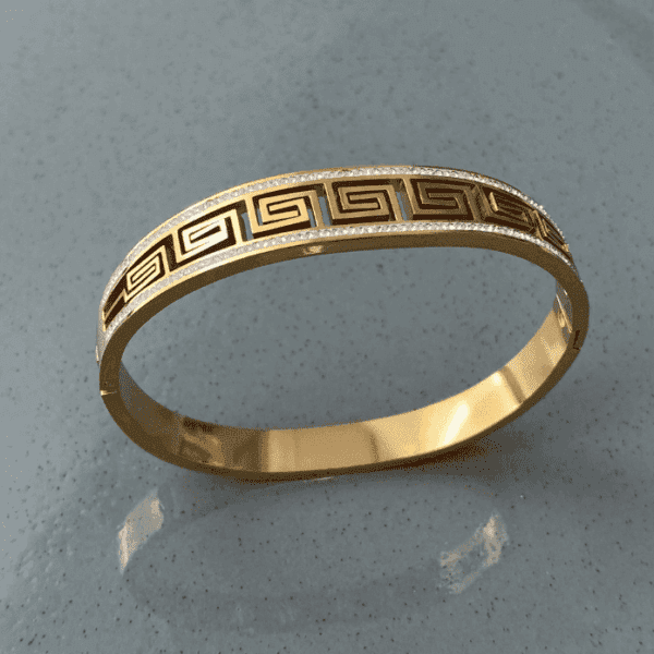 Çelik Labirent Taşlı Oval Kelepçe