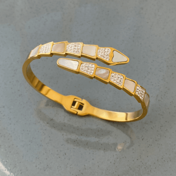 Çelik Yılan Sedefli Kelepçe