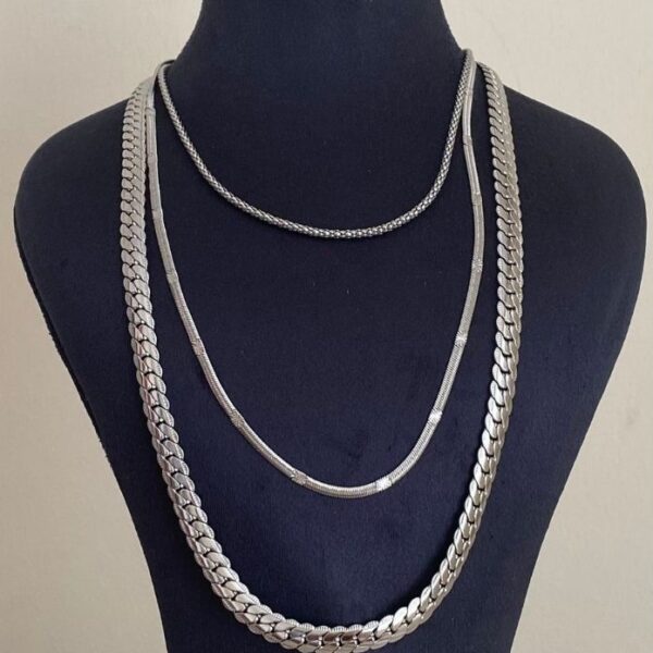 Çelik 3 Lü Model 60Cm Kolye