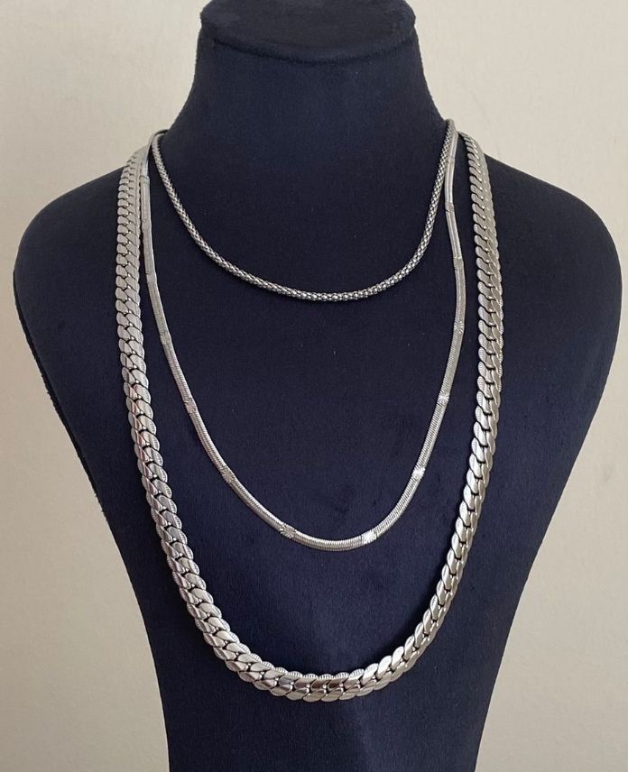 CKO60CM3LUMODEL1S-1.jpg Çelik 3 Lü Model 60Cm Kolye - Görsel 1