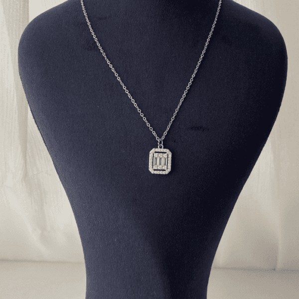 Çelik Baget Uç Silver Kolye