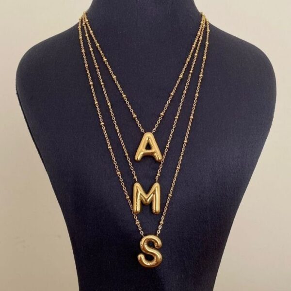 Çelik Balon Harf Kolye