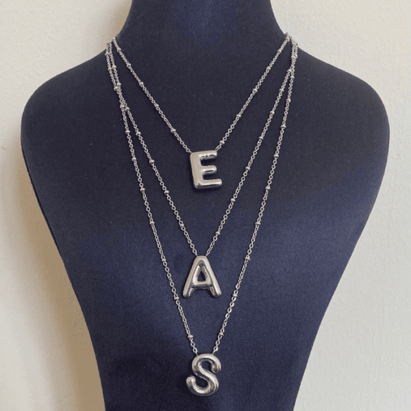 Çelik Balon Harf Kolye