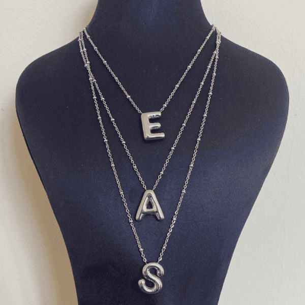 Çelik Balon Harf Kolye