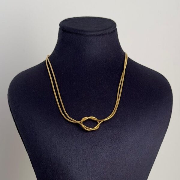 Çelik 2Li Düğüm Kolye