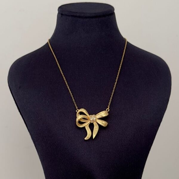 Çelik İnce Zincir Kurdele Büyük Kolye