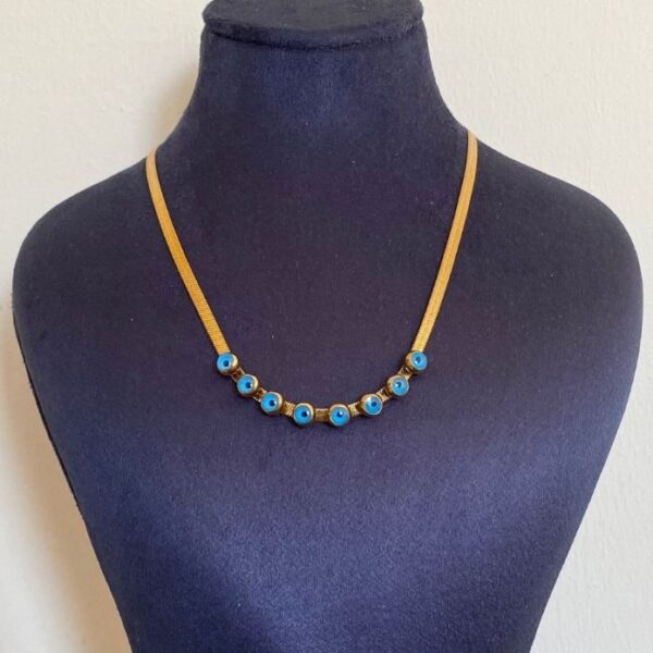 çelik italyan göz kolye