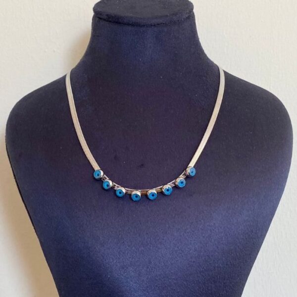 çelik italyan göz silver kolye