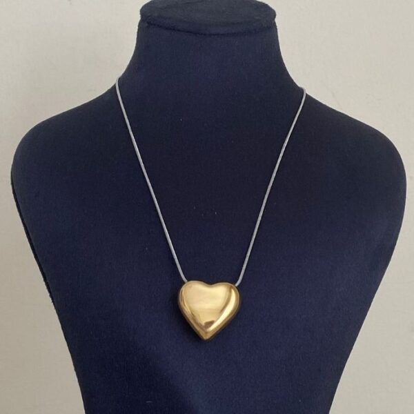 Çelik Kalp Bombe Büyük Kolye