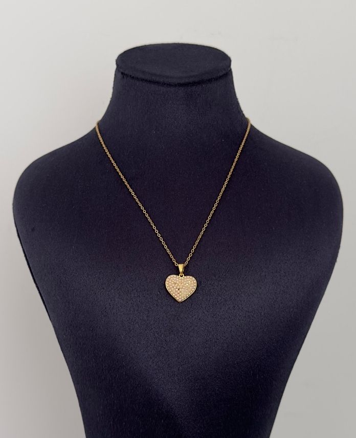 CKOKALPTAMAMIINCILI1G-1.jpg Çelik Kalp Tamamı İnci Kolye - Görsel 1