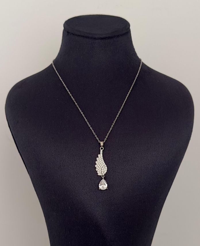 CKOKANATUCUINCI3S-1.jpg Çelik Kanat Ucu İnci Kolye - Görsel 1