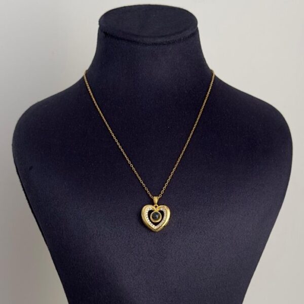 Çelik Seni Seviyorum Kalp Kolye