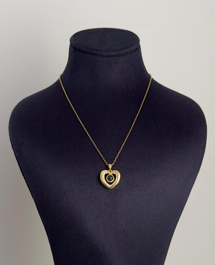 CKOSENISEVIYORUMKALPTASG-1.jpg Çelik Seni Seviyorum Kalp Kolye - Görsel 1