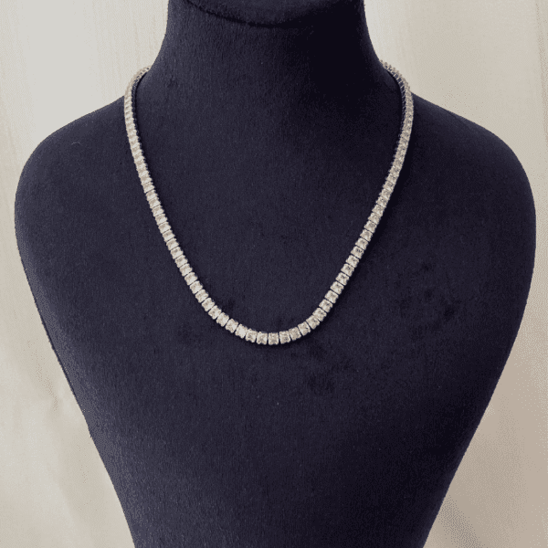 Çelik Suyolu Taşlı Silver Kolye