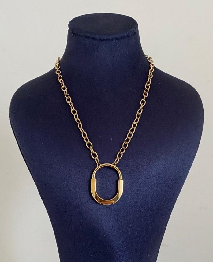 CKOTFNYZINCIRG-1.jpg Çelik Tfny Zincir Kolye - Görsel 1