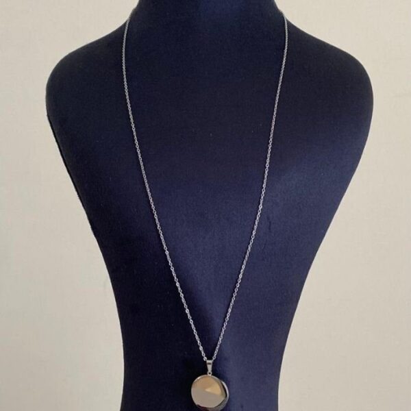 Çelik Yuvarlak Plaka 60Cm Kolye