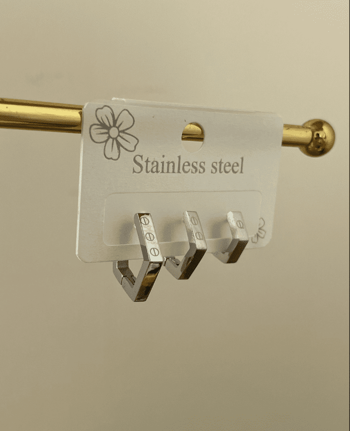 CKU3LUBESGENS.png Çelik 3 Lü Beşgen Küpe - Görsel 1