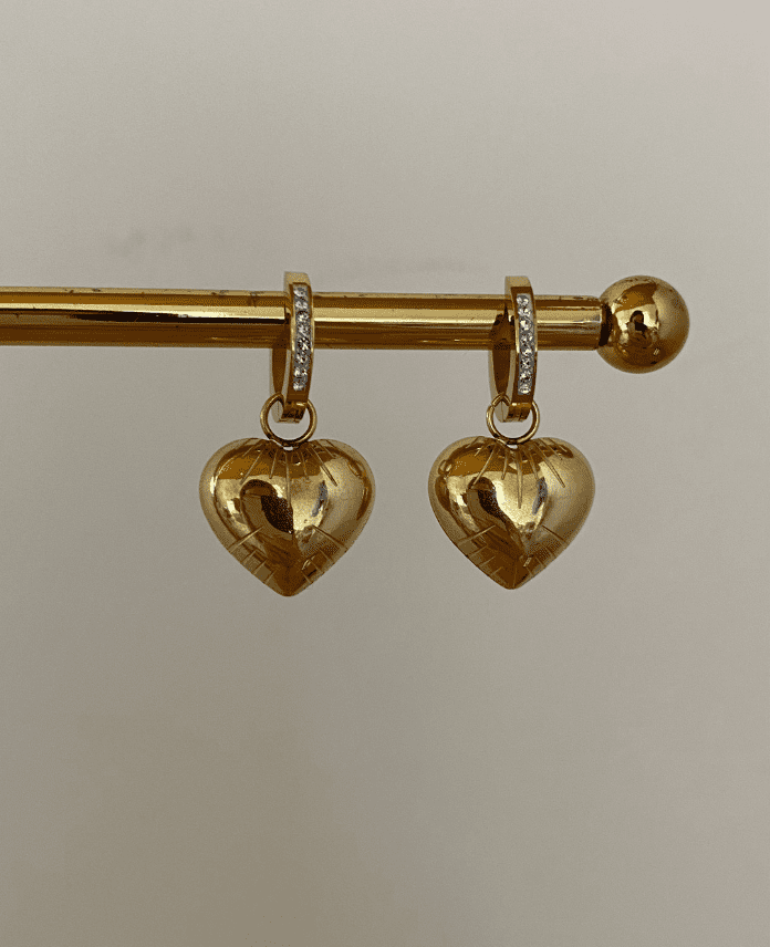 CKUBOMBEKALPG.png Çelik Bombe Kalp Küpe - Görsel 1