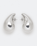 Çelik Damla Büyük 3cm Küpe - Görsel 2