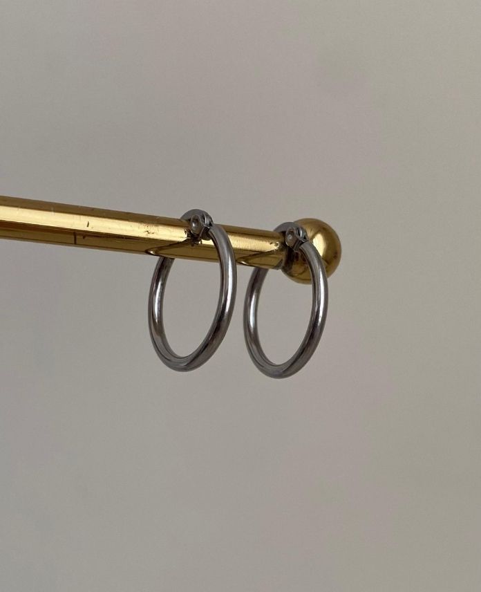 CKUHALKA22MMS-1.jpg Çelik Halka 20Mm Silver Küpe - Görsel 1