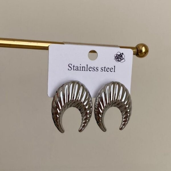 Çelik İğne Midye Küpe