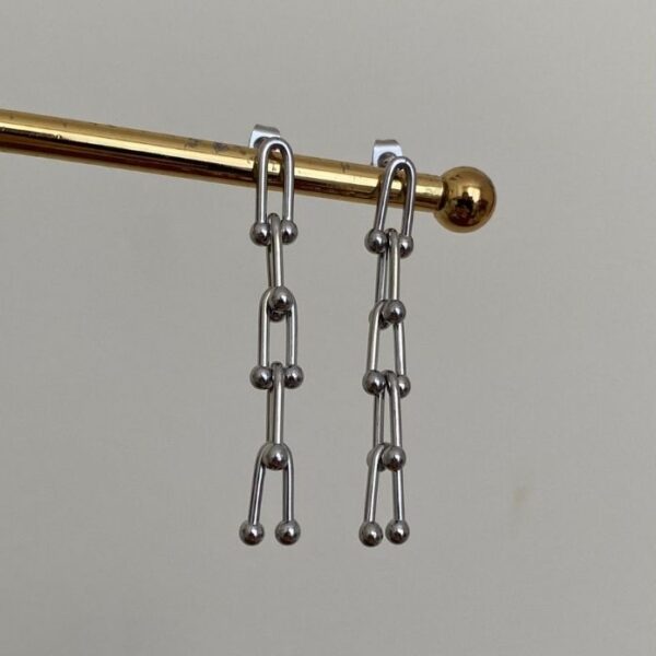 Çelik Tfny Beşli Salantılı Küpe