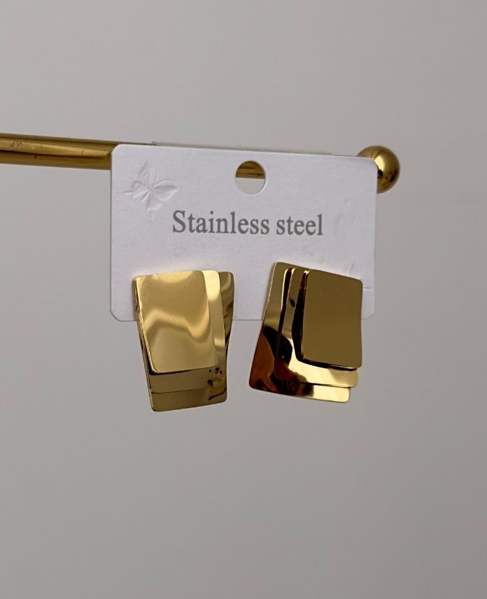 CKUUCPLAKABIRLESIKG-1.jpg Çelik Üç Plaka Birleşik Küpe - Görsel 1