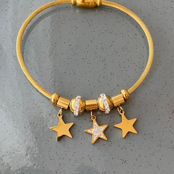 Çelik 3 Yıldızlı Taşlı Pndr