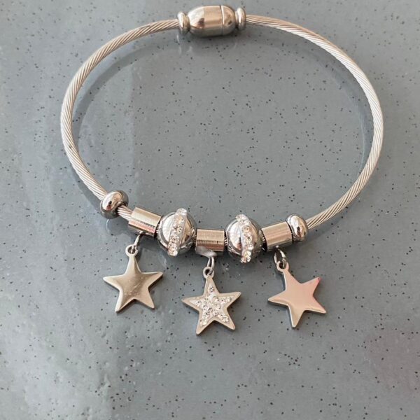 Çelik 3 Yıldızlı Taşlı Pndr