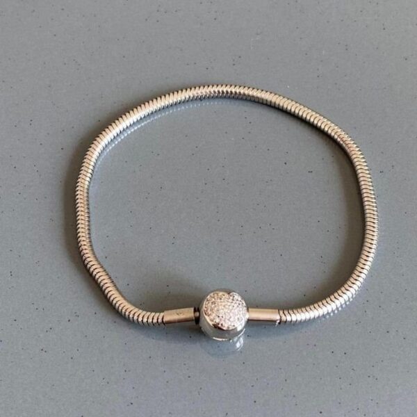 Çelik 1 Gerçek Kordon Yuvarlak Kalp Taş Pndr