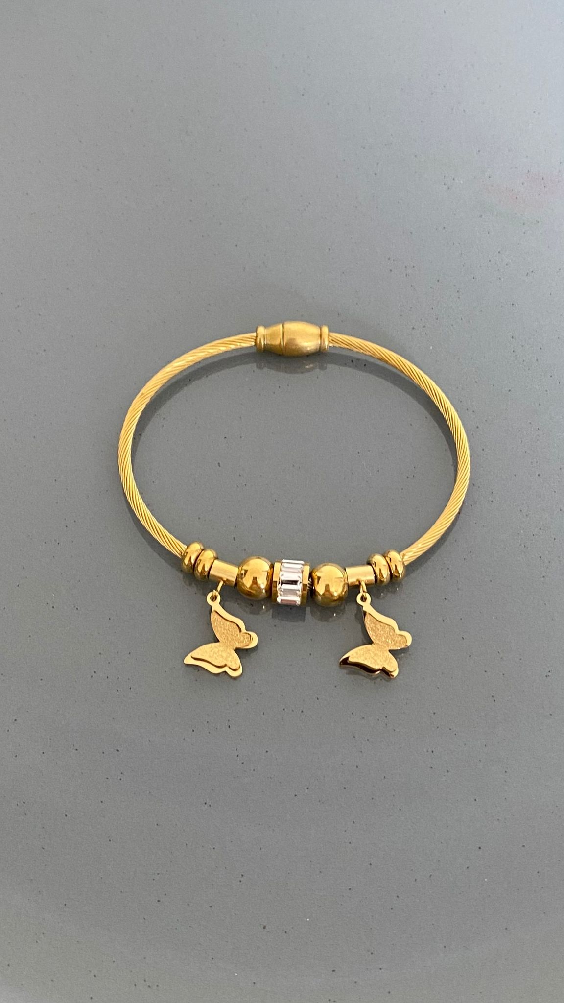 CPAIKIKELEBEKSIMLIYENIG.jpeg Çelik İki Kelebekli Simli Pndr - Görsel 1