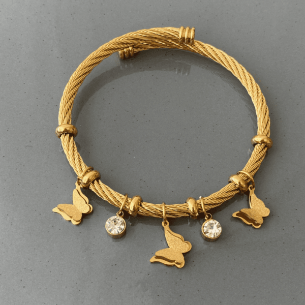 Çelik Kalın Kelebek Simli Pndr