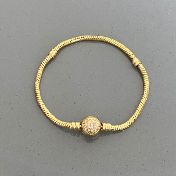 Pirinç Gerçek Kordon Yuvarlak Kalpli Pndr