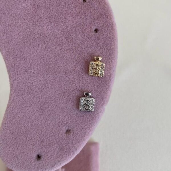 Çelik Dolar Taşlı Piercing