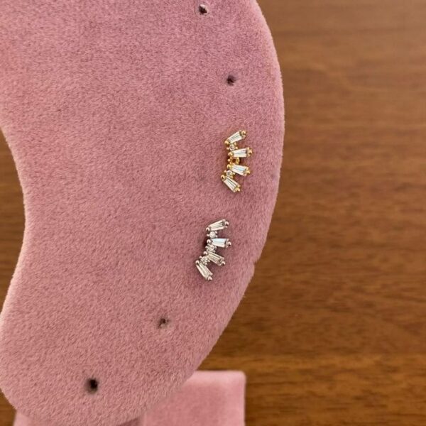 Çelik Tragus Küçü Baget Taşlı Piercing