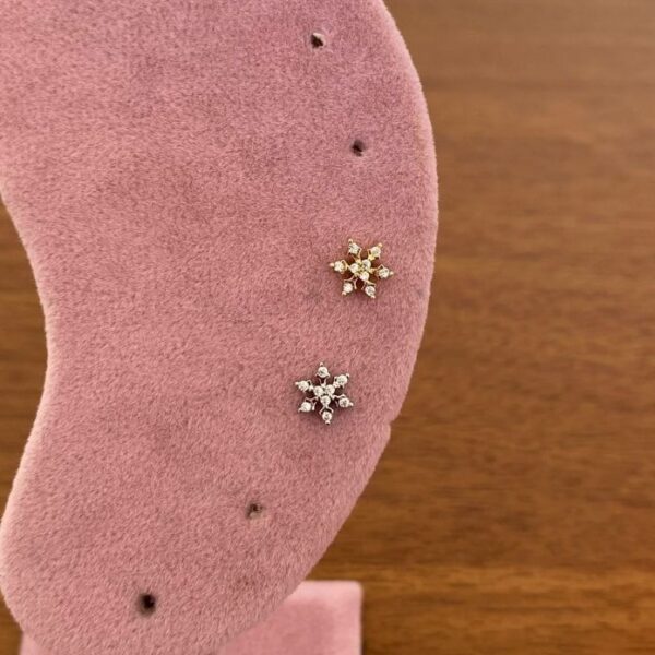 Çelik Tragus Kar Tanesi Piercing