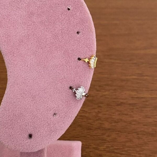 Pirinç Helix Kral Taç Piercing