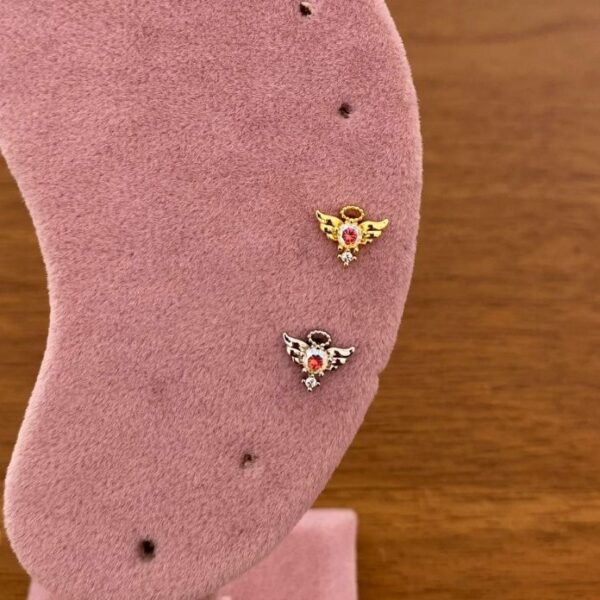 Çelik Tragus Taşlı Melek Piercing