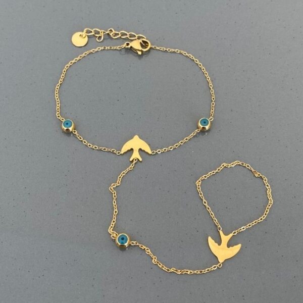 Çelik 2 Kuşlu Nazarlıklı Şahmeran