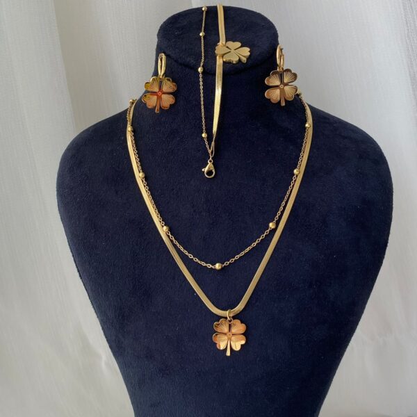 Çelik İtalyan İkili Yonca Set